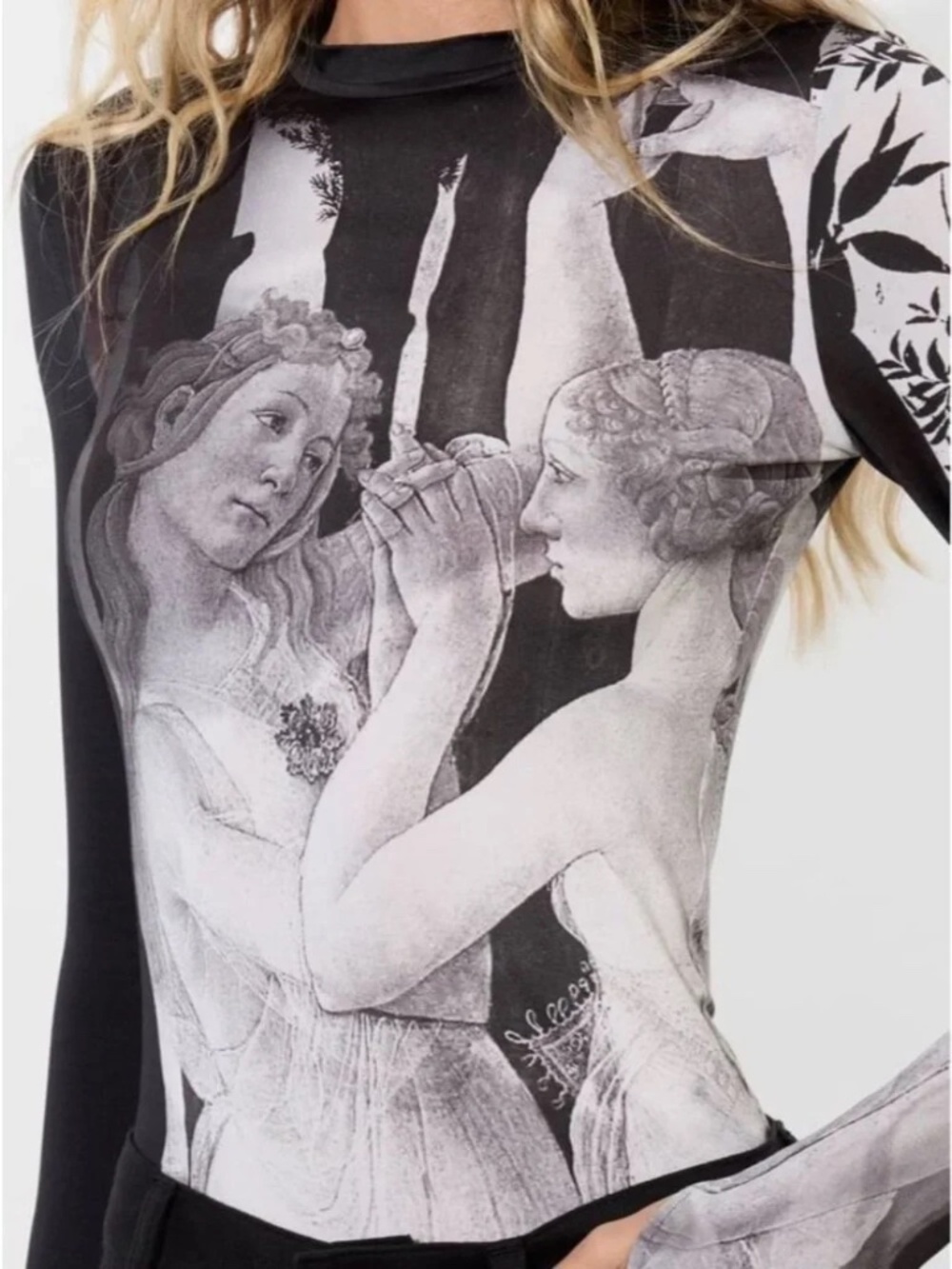 Alice + Olivia Delaina Renaissance Fresco Top size S - Picture 3 of 14